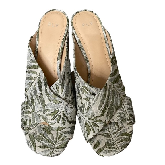 Pour La Victoire Sandals 8.5 Resort Jungle Harley Lucite Block Heel Slip On PLV - Picture 4 of 11